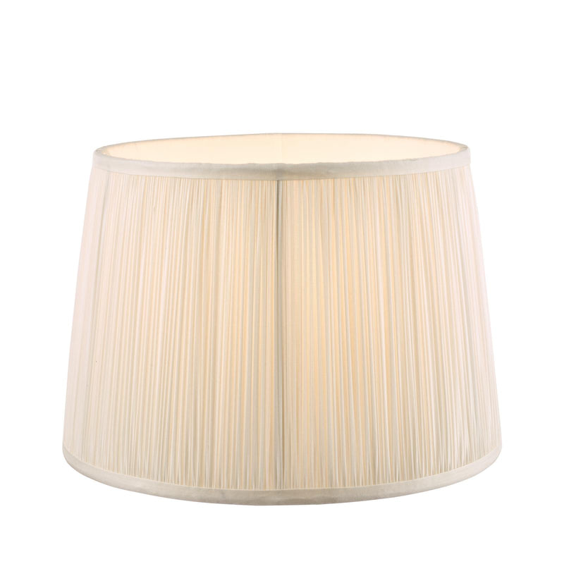 Laura Ashley Hemsley Pleated Silk Empire Drum Shade Cream 30cm/12 inch • LA3677437-Q