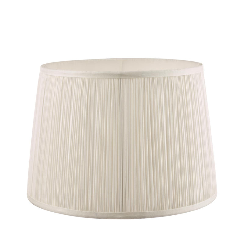 Laura Ashley Hemsley Pleated Silk Empire Drum Shade Cream 30cm/12 inch • LA3677437-Q