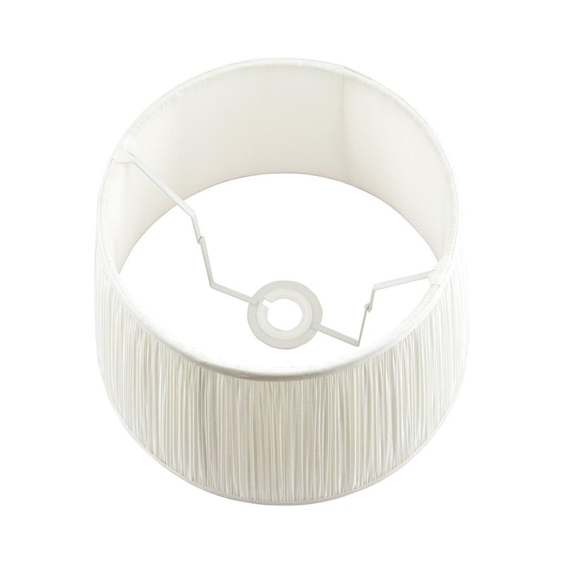 Laura Ashley Hemsley Pleated Silk Empire Drum Shade Cream 30cm/12 inch • LA3677437-Q