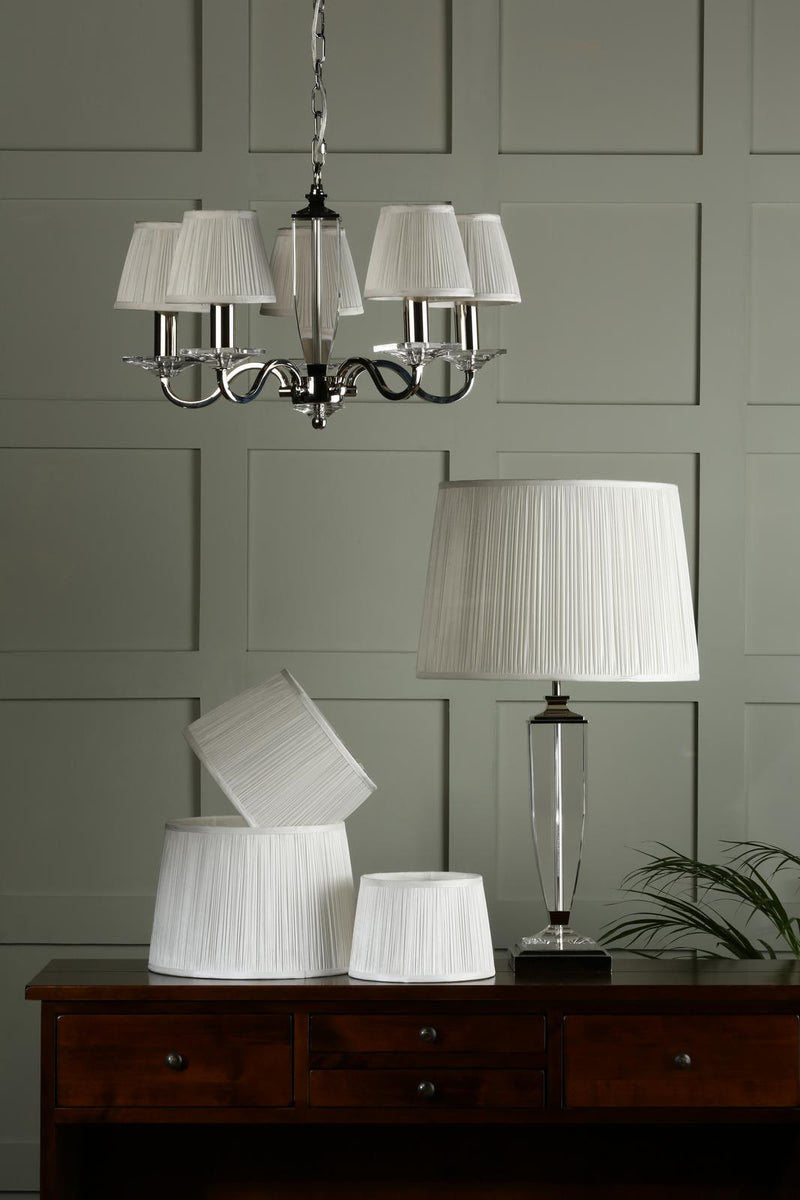 Laura Ashley Hemsley Pleated Silk Empire Drum Shade Cream 30cm/12 inch • LA3677437-Q