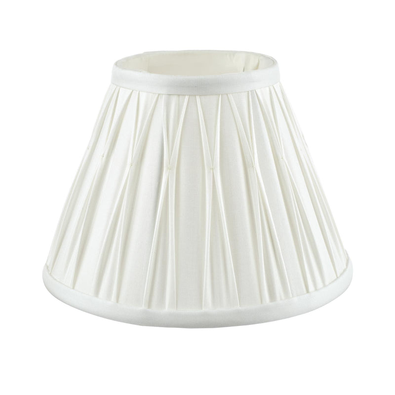 Laura Ashley Fenn Silk Empire Drum Shade White 20cm/8 inch • LA3677438-Q