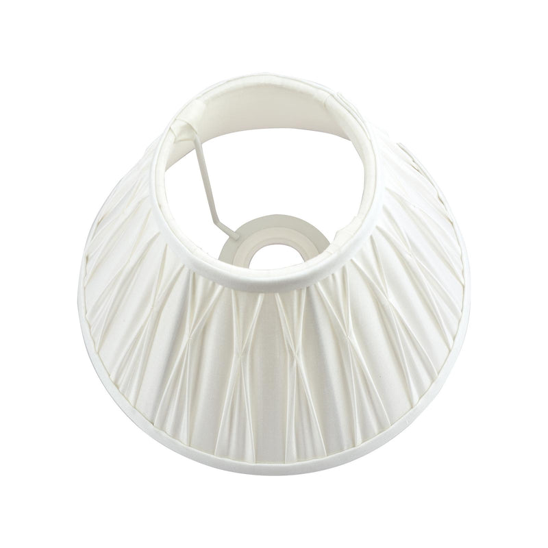 Laura Ashley Fenn Silk Empire Drum Shade White 20cm/8 inch • LA3677438-Q