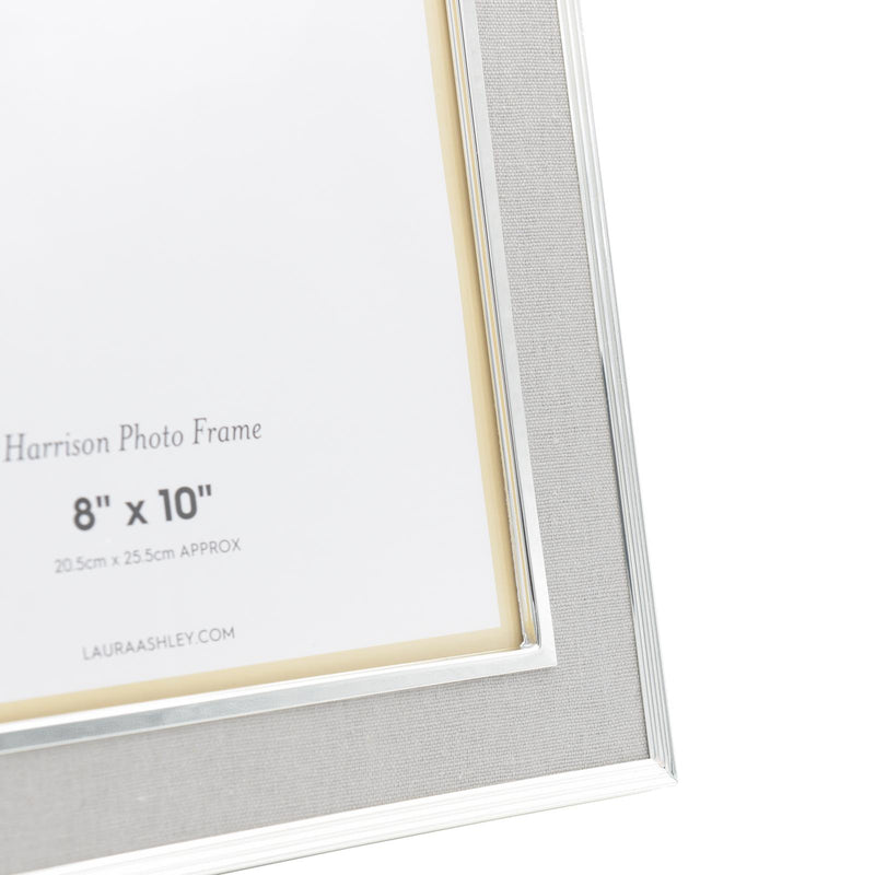 Laura Ashley Harrison Photo Frame Pale Charcoal Linen 8" x 10" • LA3679470-Q