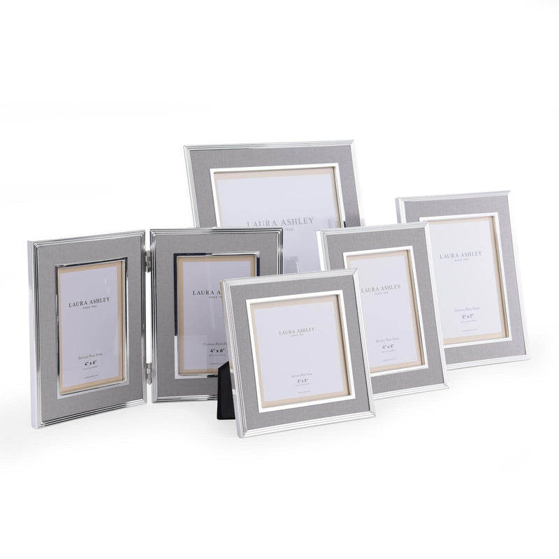 Laura Ashley Harrison Photo Frame Pale Charcoal Linen 8" x 10" • LA3679470-Q