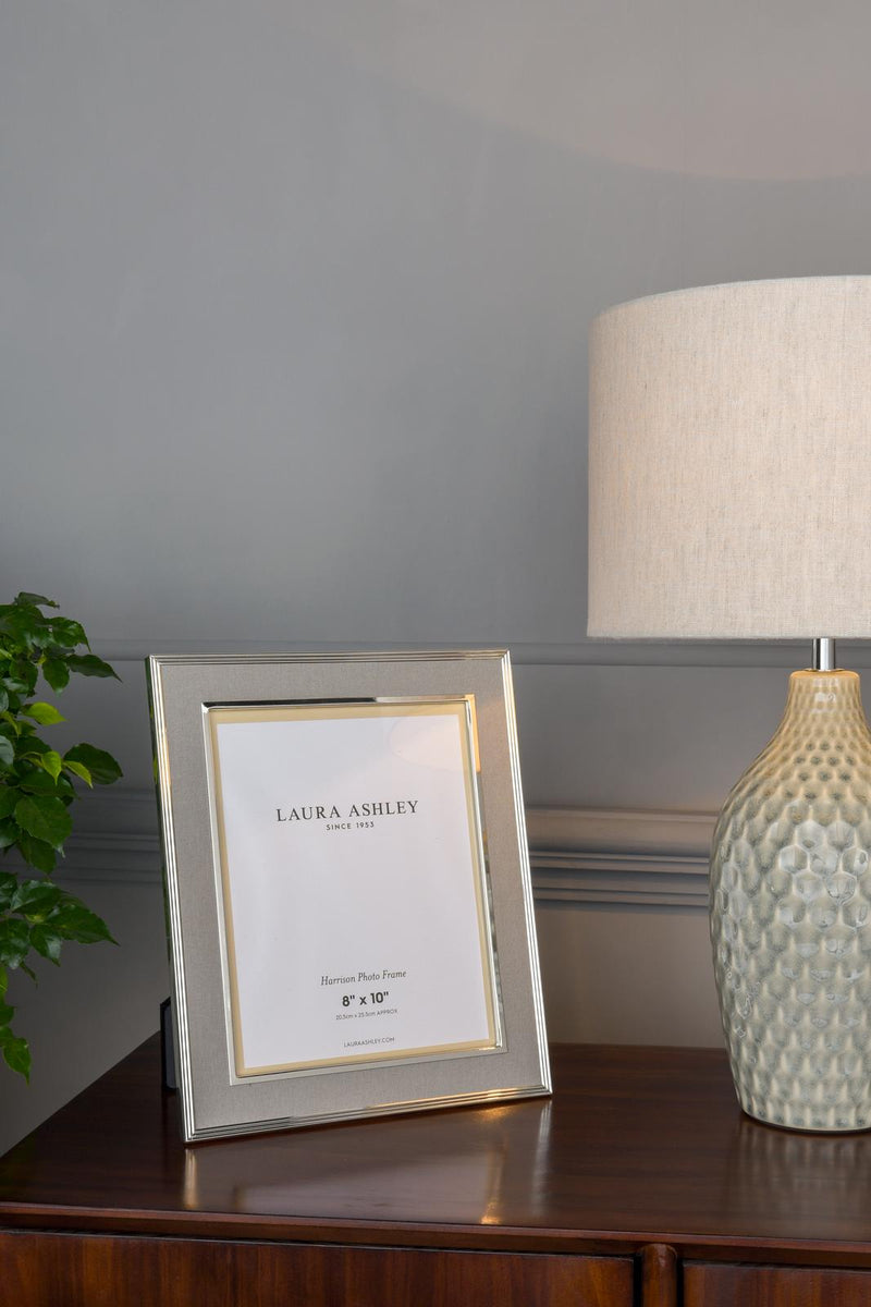 Laura Ashley Harrison Photo Frame Pale Charcoal Linen 8" x 10" • LA3679470-Q
