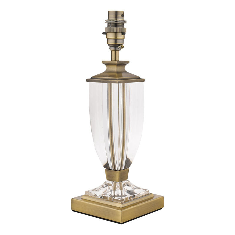 Laura Ashley Carson Small Table Lamp Antique Brass & Crystal Base Only • LA3688771-Q