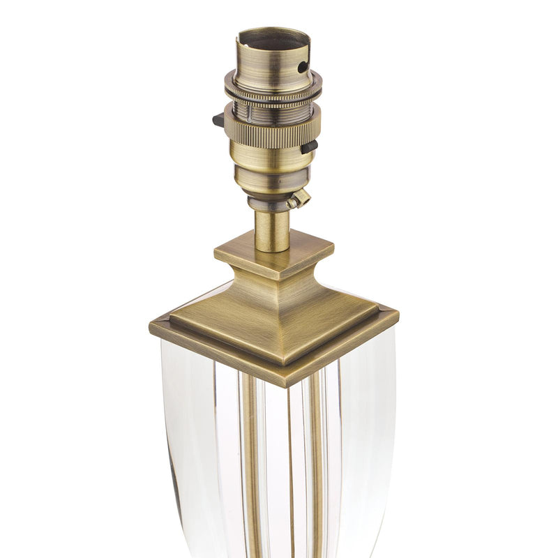 Laura Ashley Carson Small Table Lamp Antique Brass & Crystal Base Only • LA3688771-Q