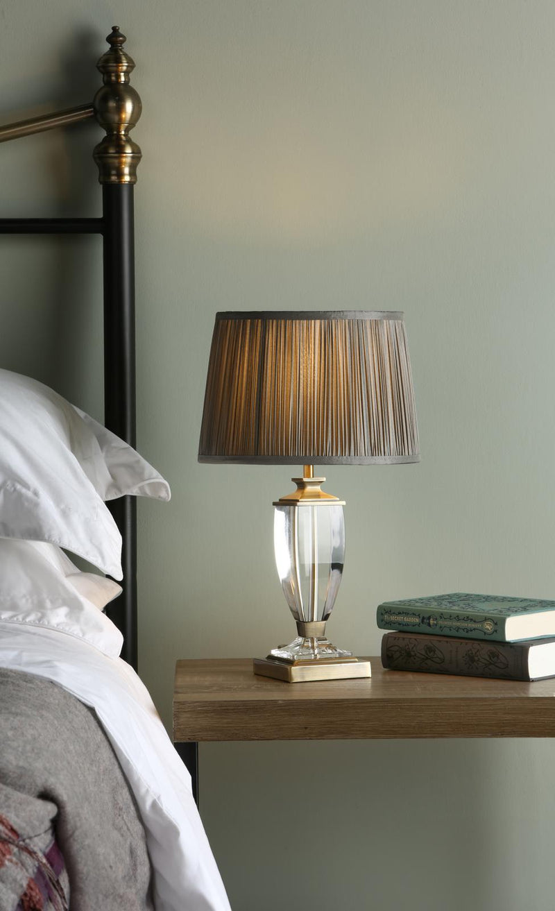 Laura Ashley Carson Small Table Lamp Antique Brass & Crystal Base Only • LA3688771-Q