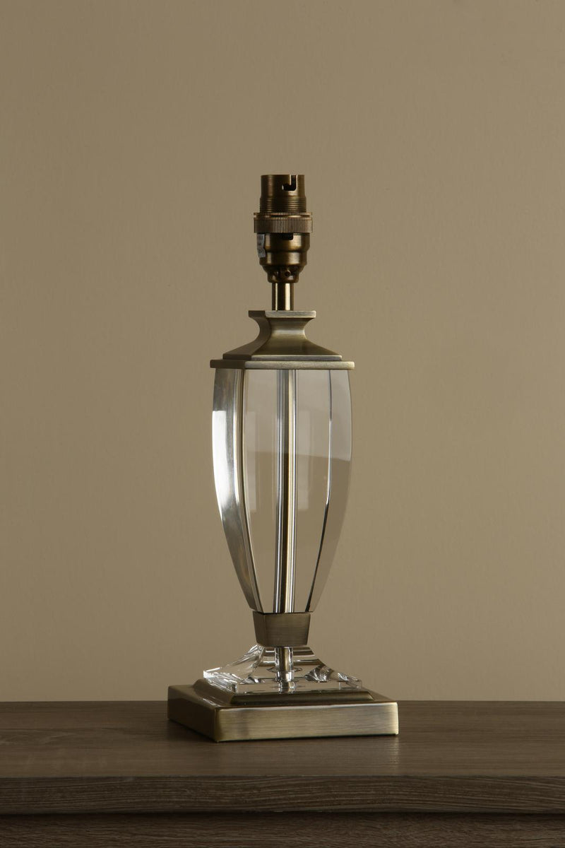 Laura Ashley Carson Small Table Lamp Antique Brass & Crystal Base Only • LA3688771-Q
