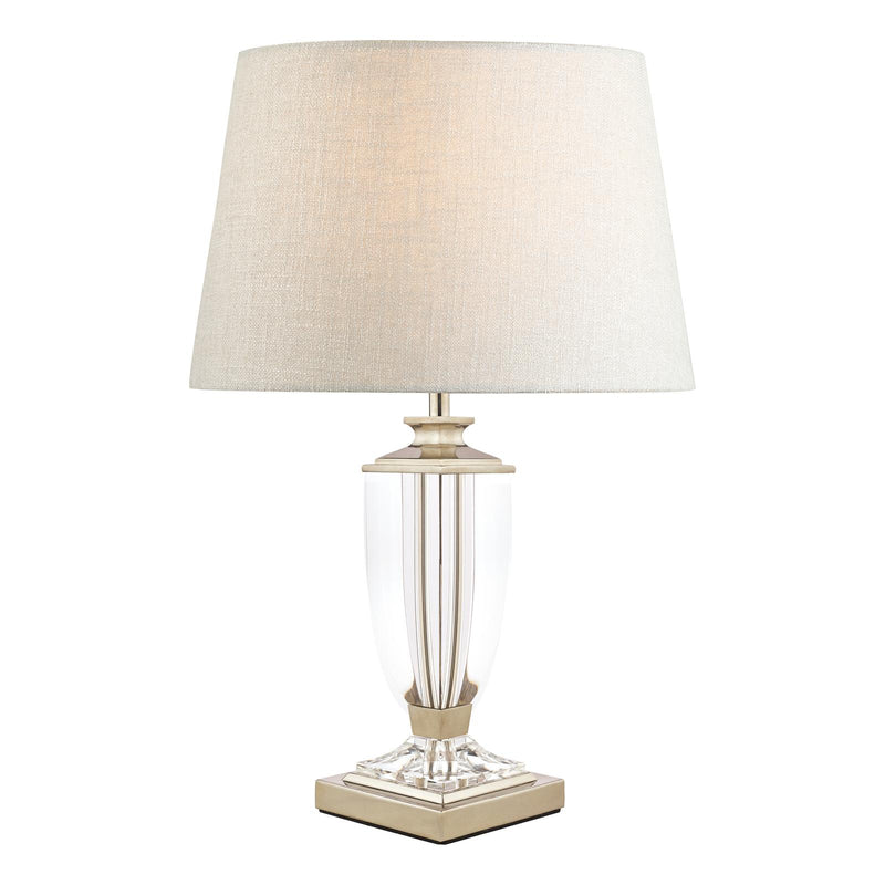 Laura Ashley Carson Small Table Lamp Polished Nickel & Crystal Base Only • LA3688772-Q