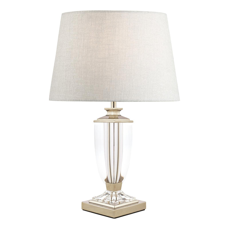 Laura Ashley Carson Small Table Lamp Polished Nickel & Crystal Base Only • LA3688772-Q