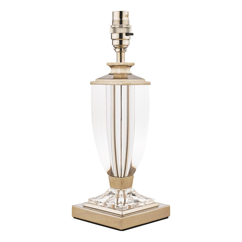 Laura Ashley Carson Small Table Lamp Polished Nickel & Crystal Base Only • LA3688772-Q