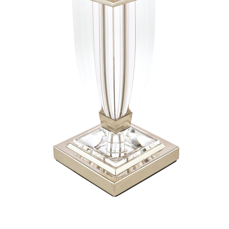 Laura Ashley Carson Small Table Lamp Polished Nickel & Crystal Base Only • LA3688772-Q
