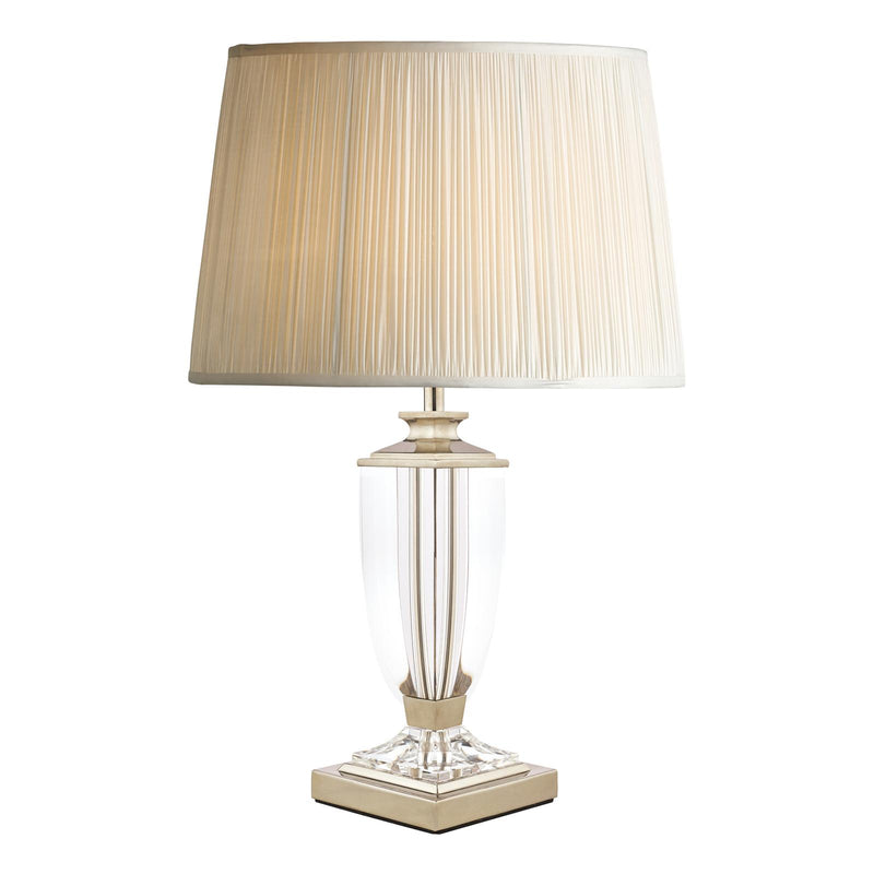 Laura Ashley Carson Small Table Lamp Polished Nickel & Crystal Base Only • LA3688772-Q