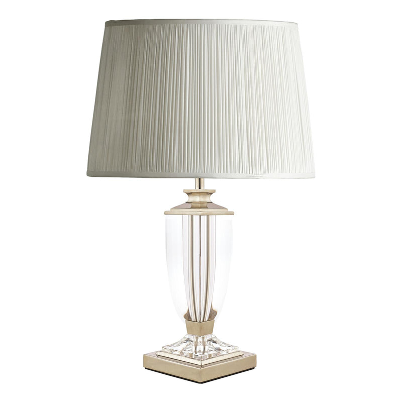 Laura Ashley Carson Small Table Lamp Polished Nickel & Crystal Base Only • LA3688772-Q