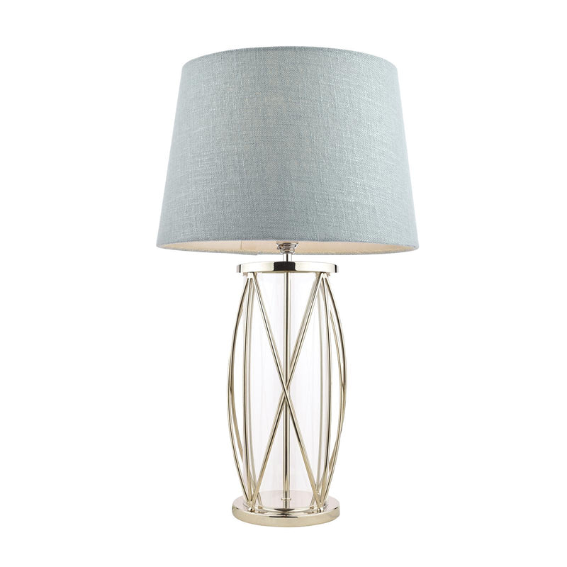 Laura Ashley Beckworth Large Table Lamp Polished Nickel Glass Base Only • LA3688858-Q