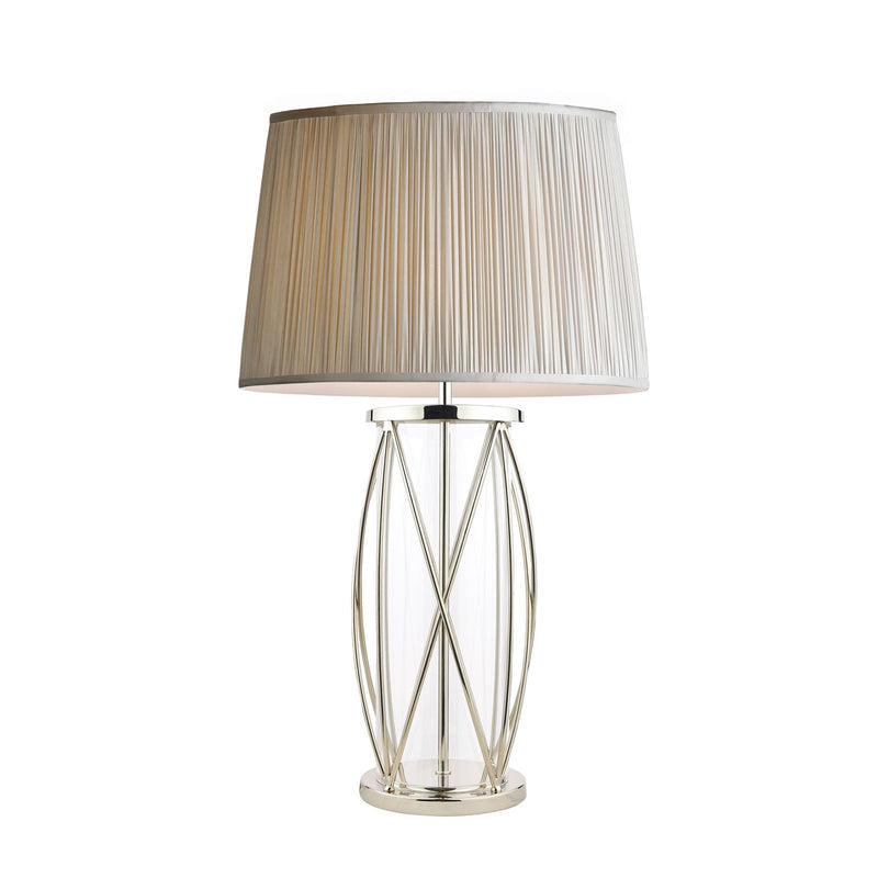 Laura Ashley Beckworth Large Table Lamp Polished Nickel Glass Base Only • LA3688858-Q