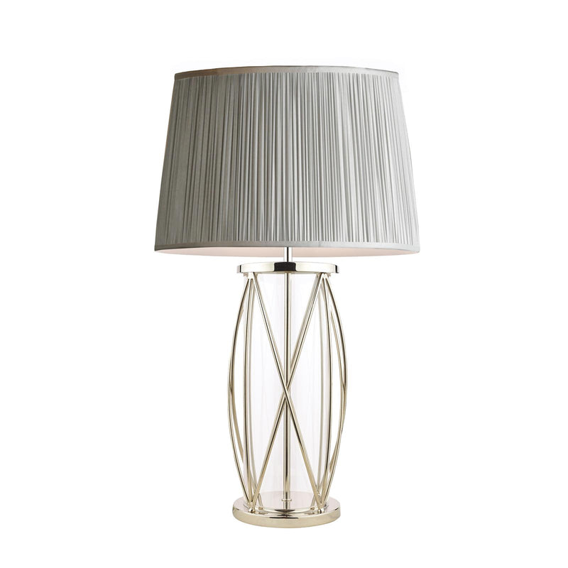 Laura Ashley Beckworth Large Table Lamp Polished Nickel Glass Base Only • LA3688858-Q