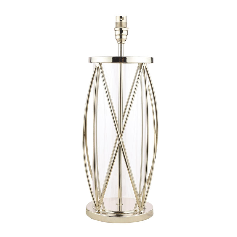 Laura Ashley Beckworth Large Table Lamp Polished Nickel Glass Base Only • LA3688858-Q