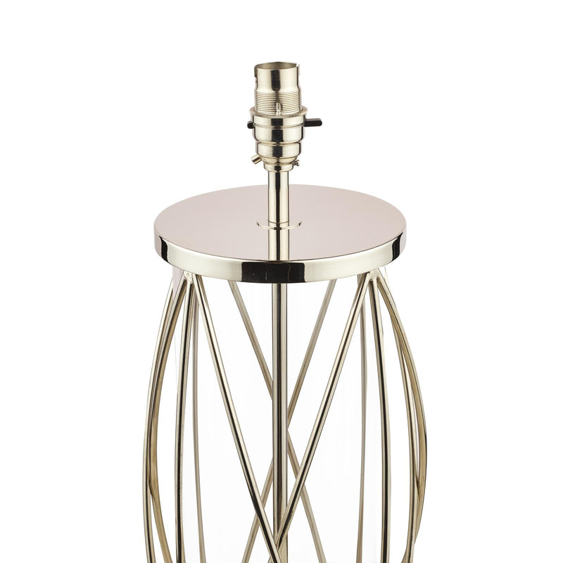 Laura Ashley Beckworth Large Table Lamp Polished Nickel Glass Base Only • LA3688858-Q