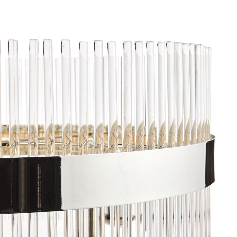 Laura Ashley Alexa 5lt Pendant Polished Nickel Glass Rods • LA3689240-Q