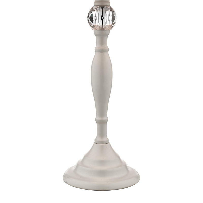 Laura Ashley Ellis Table Lamp Satin Grey and Crystal With Shade • LA3702783-Q