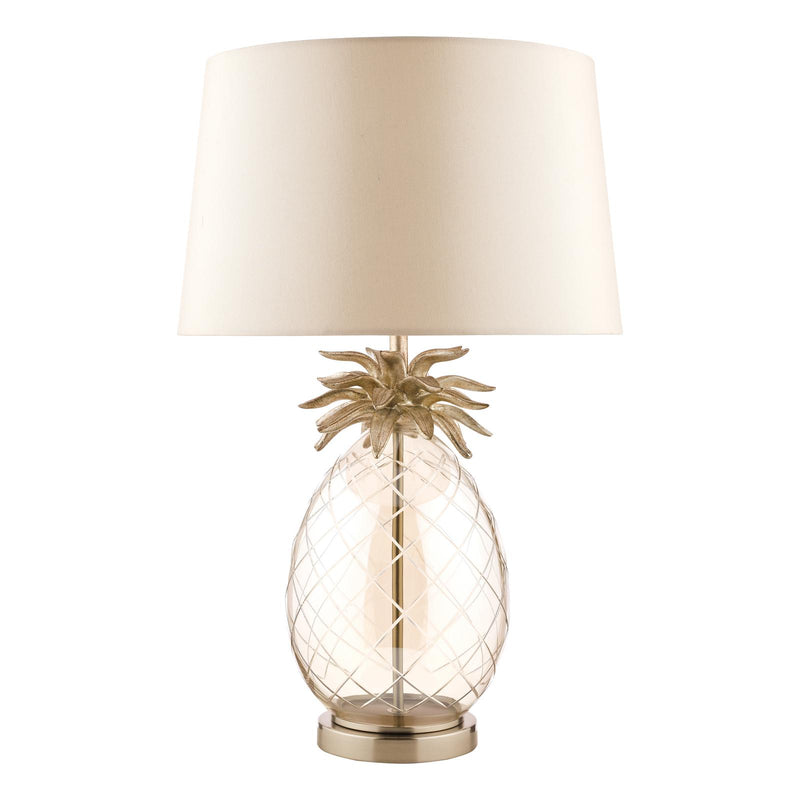 Laura Ashley Pineapple Large Table Lamp Champagne Cut Glass With Shade • LA3702785-Q