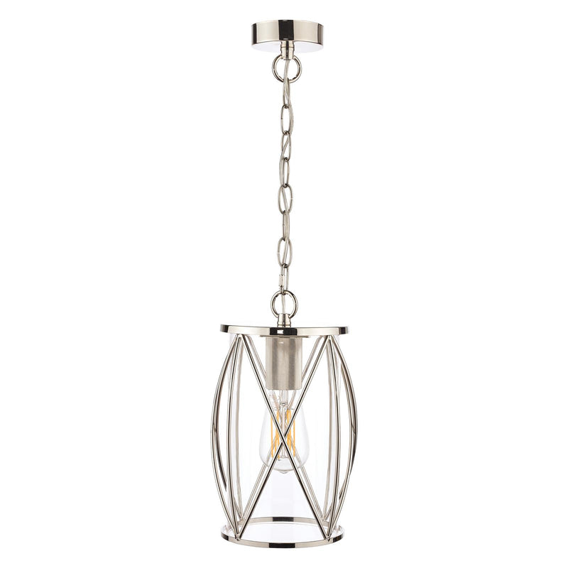 Laura Ashley Beckworth Lantern Polished Nickel Glass • LA3707566-Q