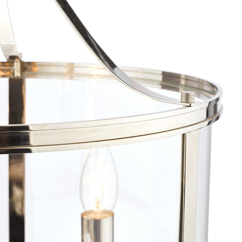 Laura Ashley Harrington 3lt Pendant Polished Nickel Glass • LA3713744-Q