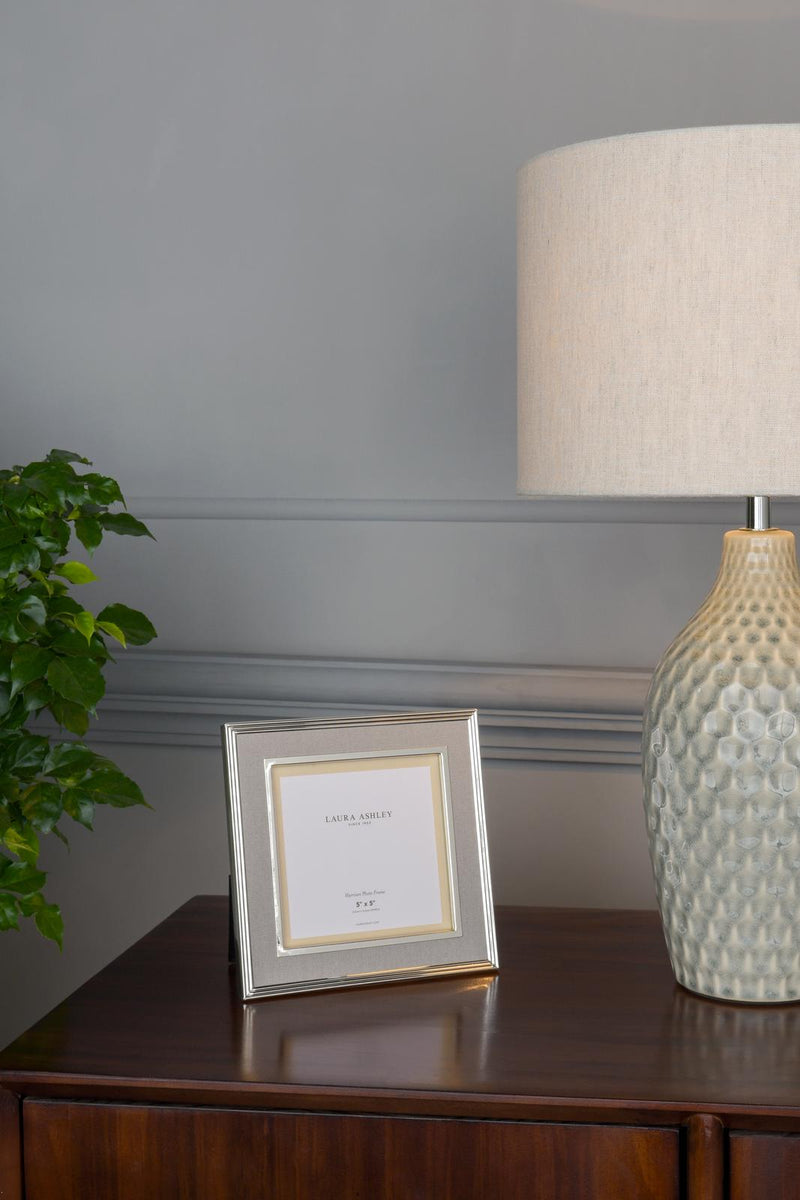 Laura Ashley Harrison Photo Frame Pale Charcoal Linen 5" x 5" • LA3714876-Q