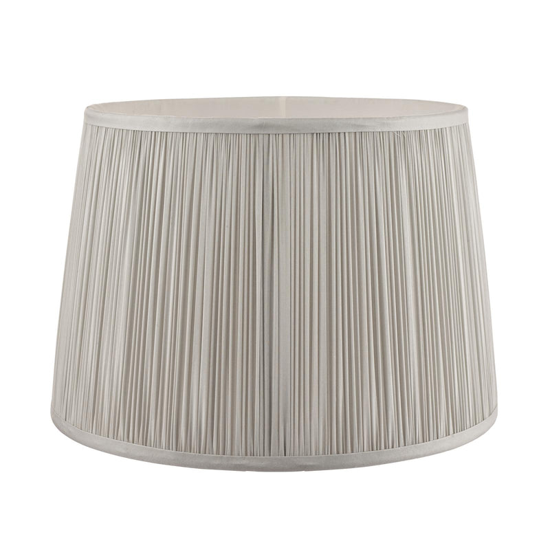 Laura Ashley Hemsley Silver 100% Silk Empire Shade 30.5cm • LA3724679-Q