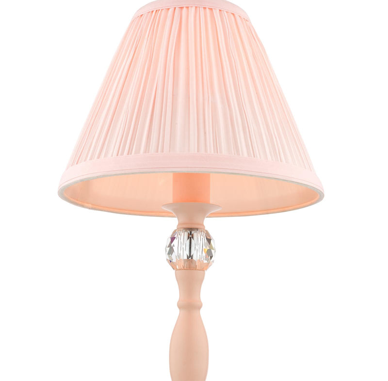 Laura Ashley Ellis Table Lamp Satin Pink and Crystal With Shade • LA3724950-Q