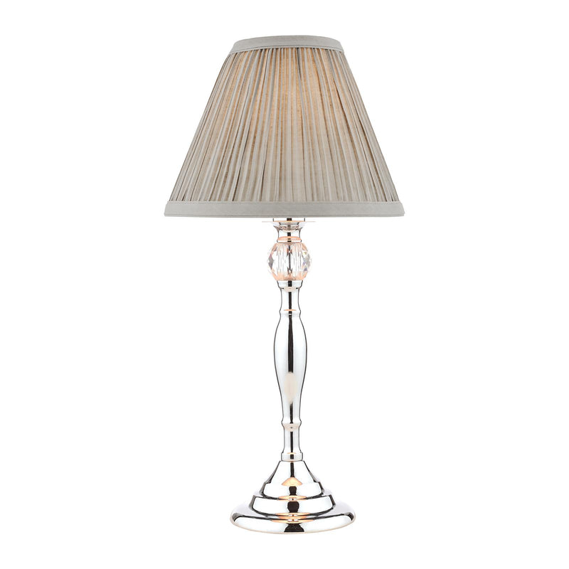 Laura Ashley Ellis Table Lamp Polished Chrome and Crystal With Shade • LA3724959-Q
