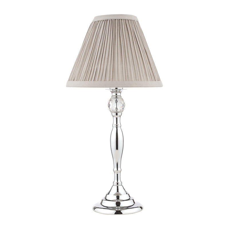 Laura Ashley Ellis Table Lamp Polished Chrome and Crystal With Shade • LA3724959-Q
