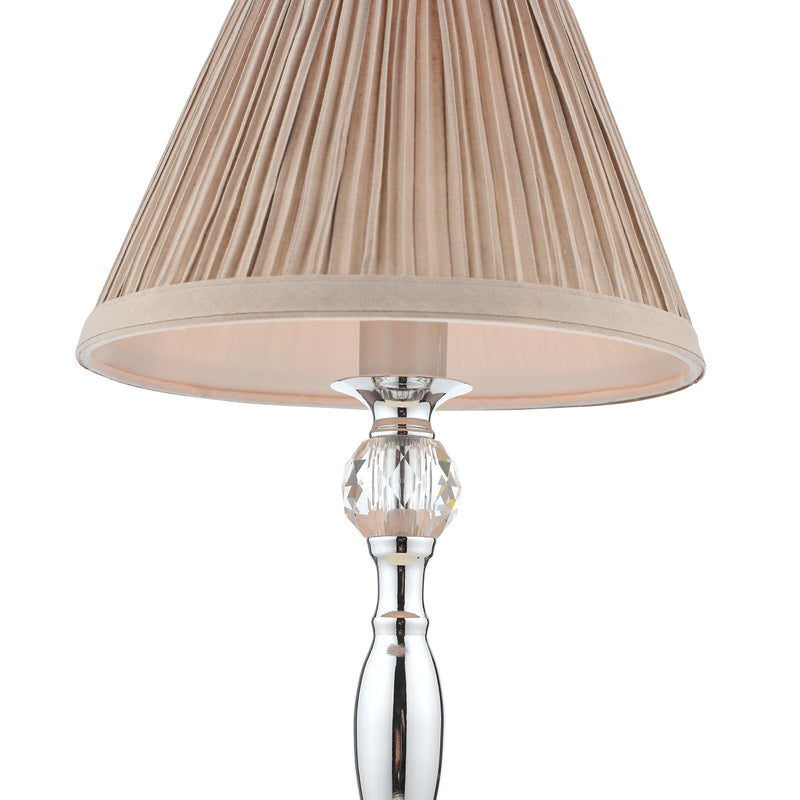 Laura Ashley Ellis Table Lamp Polished Chrome and Crystal With Shade • LA3724959-Q