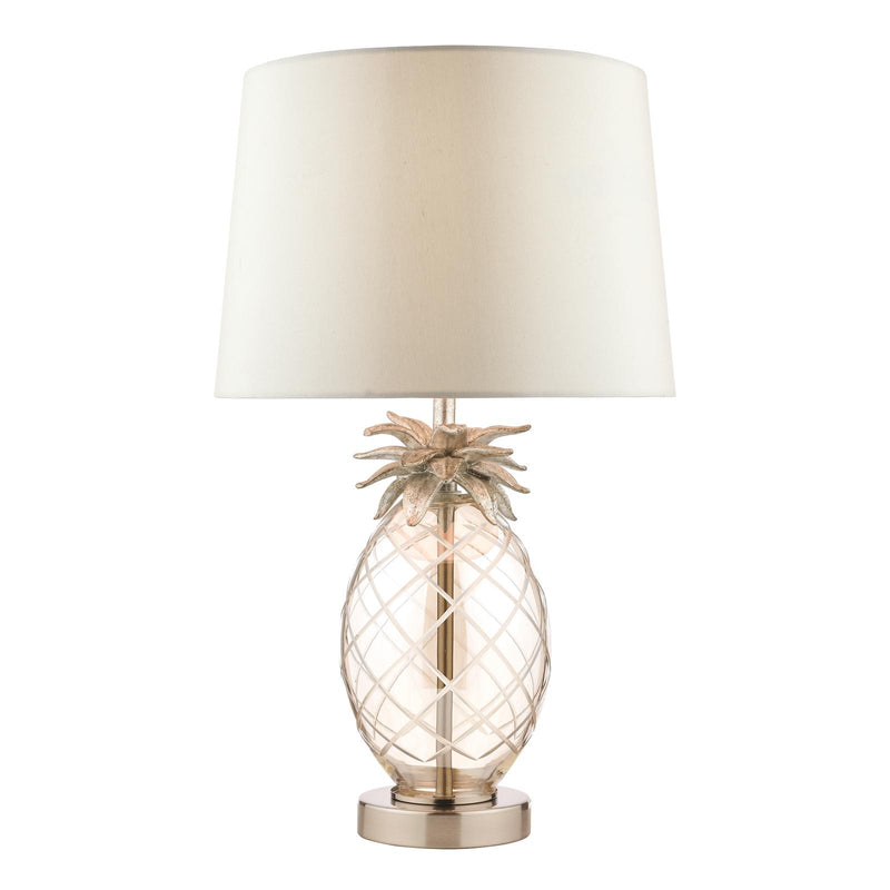 Laura Ashley Small Pineapple Table Lamp Champagne Cut Glass With Shade • LA3724961-Q