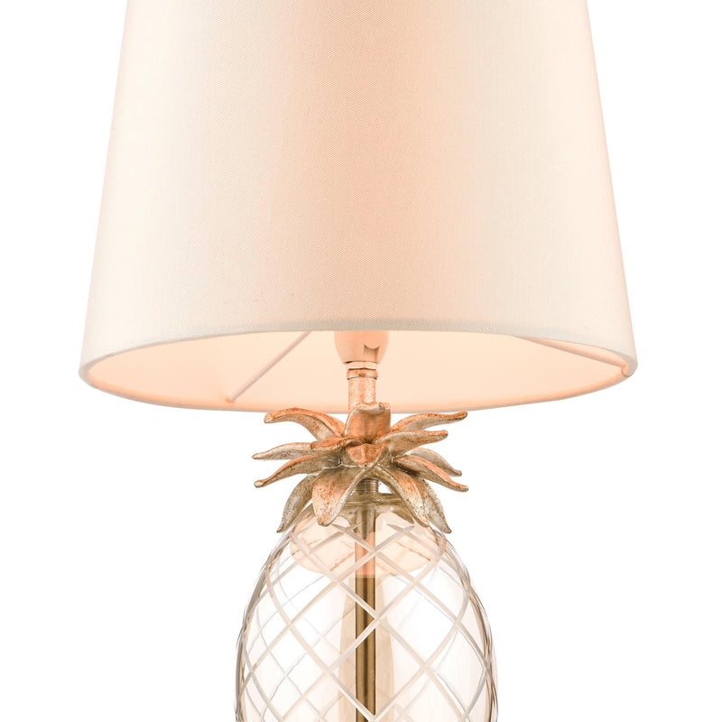 Laura Ashley Small Pineapple Table Lamp Champagne Cut Glass With Shade • LA3724961-Q