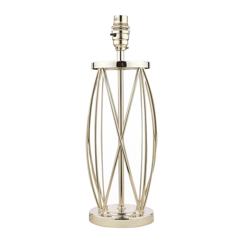 Laura Ashley Beckworth Small Table Lamp Polished Nickel Glass Base Only • LA3725834-Q