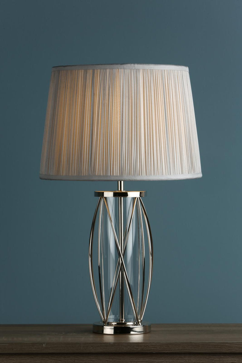 Laura Ashley Beckworth Small Table Lamp Polished Nickel Glass Base Only • LA3725834-Q