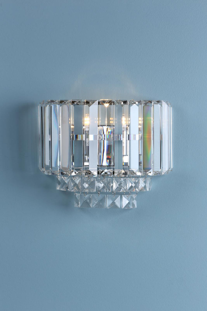 Laura Ashley Vienna Wall Light Polished Chrome Crystal • LA3727746-Q