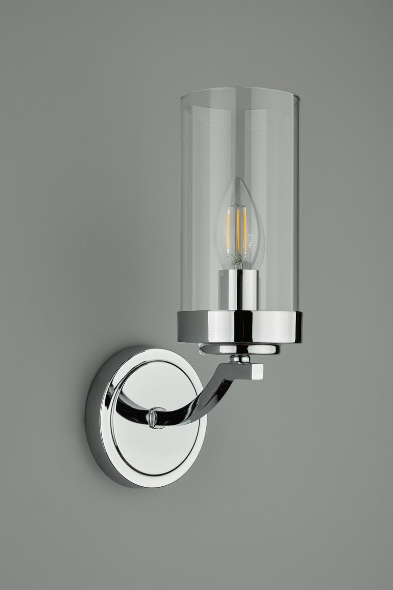 Laura Ashley Joseph Wall Light Polished Chrome Glass • LA3732598-Q