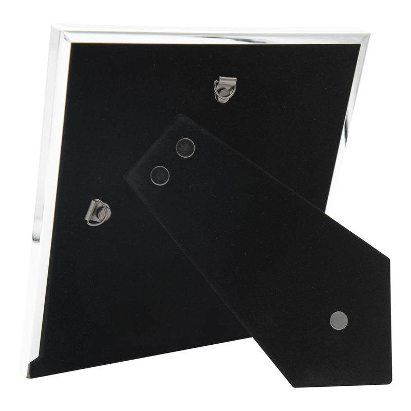 Laura Ashley Harrison Photo Frame Polished Silver Linen 5" x 5" • LA3732667-Q