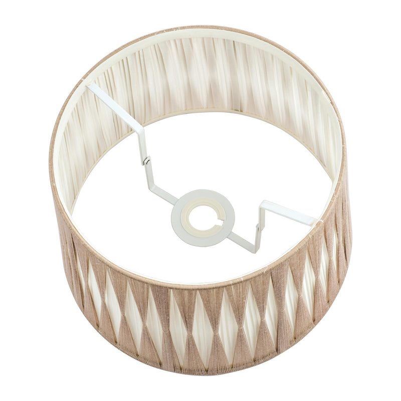 Laura Ashley Gathered Pleat Cotton Shade Natural 30cm/12 inch • LA3734634-Q