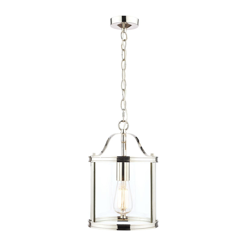 Laura Ashley Harrington Lantern Polished Nickel Glass • LA3742247-Q