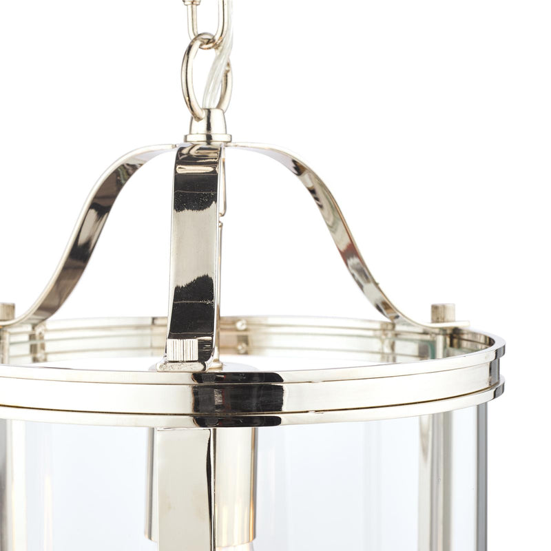 Laura Ashley Harrington Lantern Polished Nickel Glass • LA3742247-Q