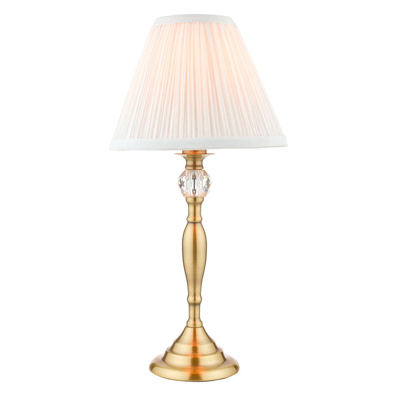 Laura Ashley Ellis Table Lamp Antique Brass and Crystal With Shade • LA3742284-Q