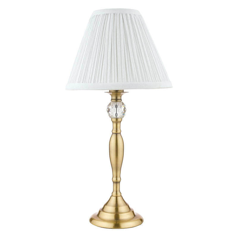 Laura Ashley Ellis Table Lamp Antique Brass and Crystal With Shade • LA3742284-Q