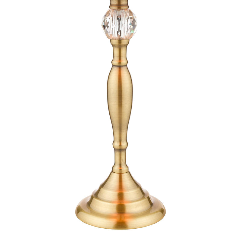 Laura Ashley Ellis Table Lamp Antique Brass and Crystal With Shade • LA3742284-Q