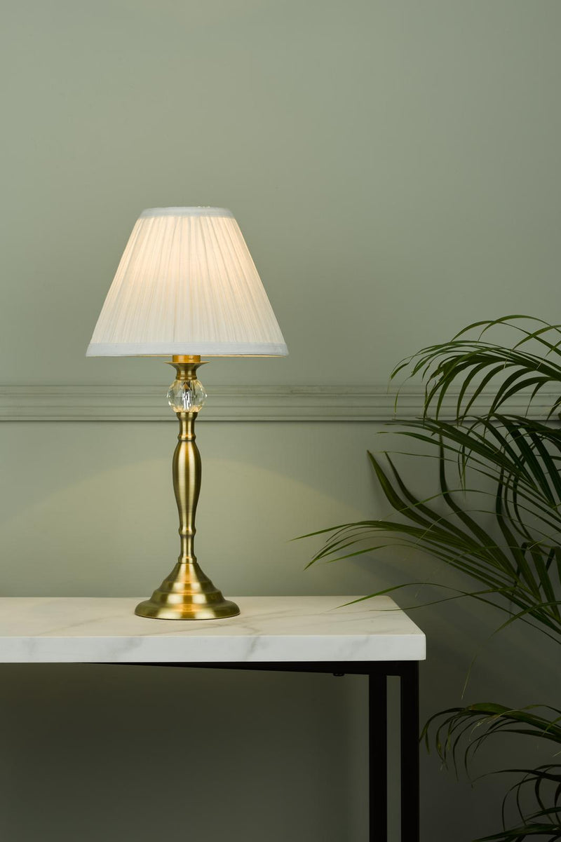 Laura Ashley Ellis Table Lamp Antique Brass and Crystal With Shade • LA3742284-Q