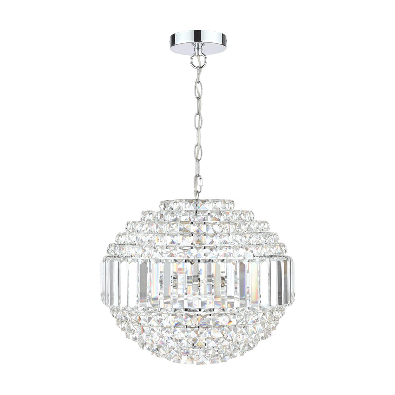 Laura Ashley Vienna 5lt Chandelier Crystal & Polished Chrome • LA3743651-Q